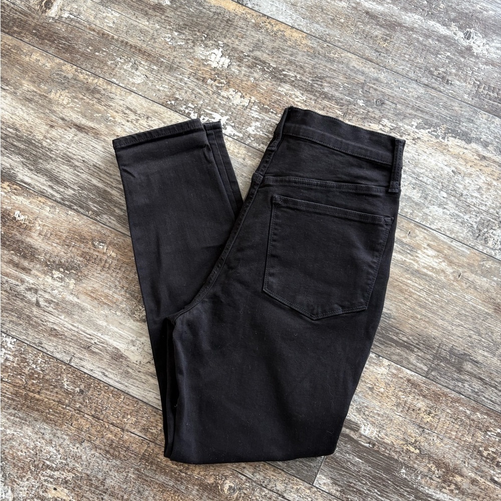 J.Crew Factory Black Curvy High Rise Skinny Jeans Size 30